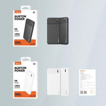Recci RPB-N16C Ultra İnce Hızlı Şarj Özellikli Led Işık Göstergeli Powerbank 10000mAh