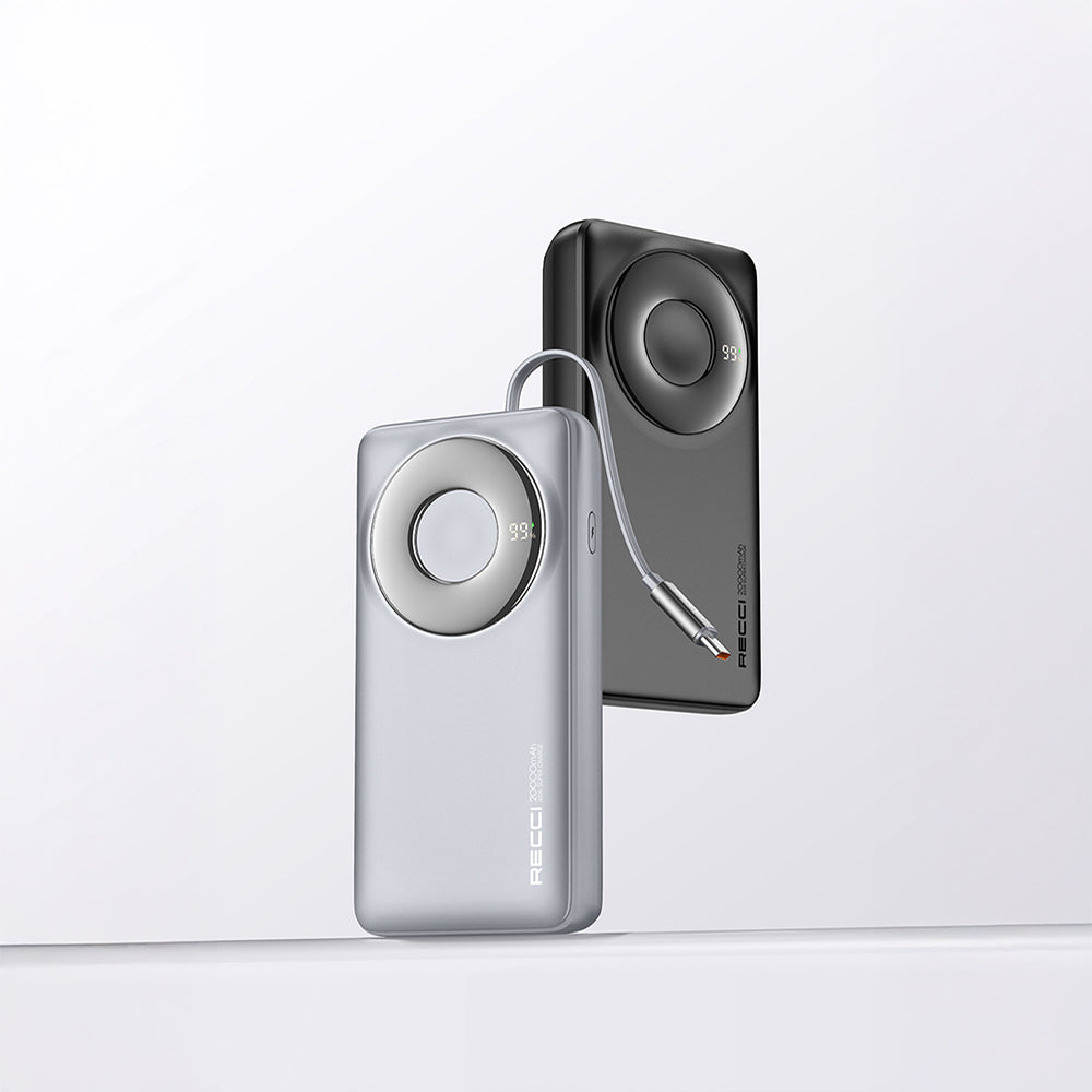 Recci RPB-P72 Hızlı Şarj Özellikli Type-C Kablolu Powerbank 65W 20.000mAh