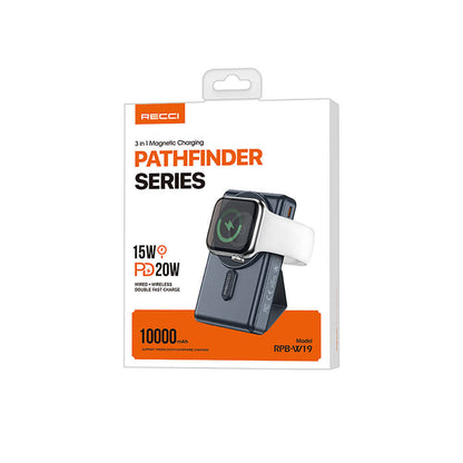 Recci RPB-W19 Standlı M-safe Şarj Özellikli Powerbank 10.000mAh