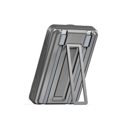 Recci RPB-W23 PD 20W Led Göstergeli Standlı Kablosuz Şarj Özellikli Type-C ve Lightning Kablolu Powerbank 15W 10000mAh