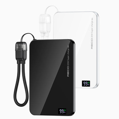 Recci RPB-W41 PD 20W Ultra İnce Hızlı Şarj Özellikli Type-C Kablolu Powerbank 15W 5000mAh