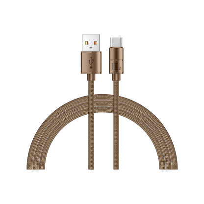 Recci RS08C Warrior Serisi USB-A to Type-C 100W Hızlı Şarj Özellikli Data ve Şarj Kablosu 1.2M