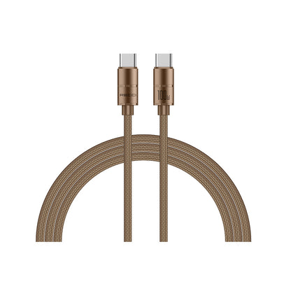 Recci RS08CC Warrior Serisi Type-C to Type-C 100W Hızlı Şarj Özellikli Data ve Şarj Kablosu 1.2M