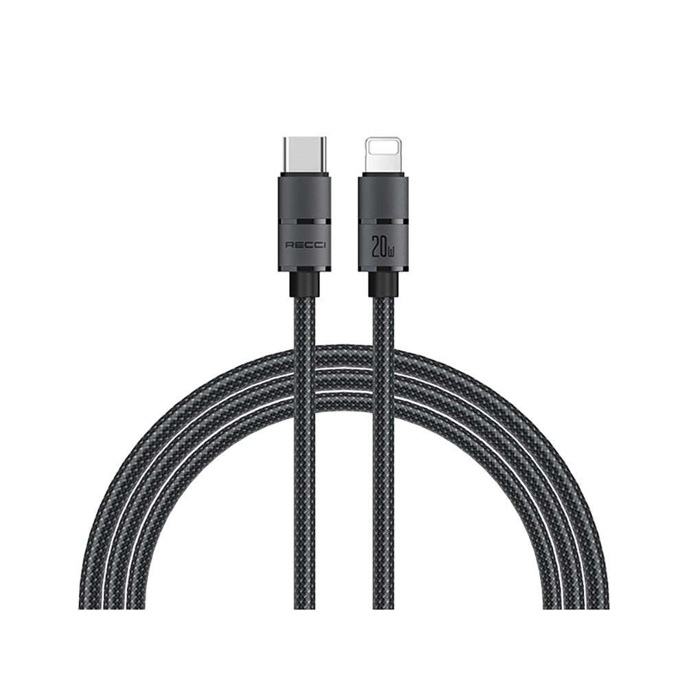 Recci RS12CL Warrior Serisi 20W Hızlı Şarj Özellikli Type-C To Lightning PD Kablo 2M