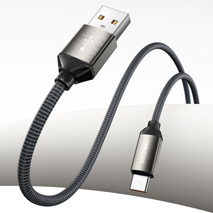 Recci RS35C USB-A to Type-C Örgü Tasarımlı Hızlı Şarj Özellikli Data ve Şarj Kablosu 1M