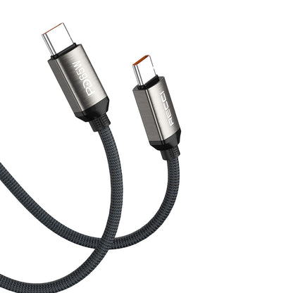 Recci RS35CC Type-C to Type-C PD 65W Örgü Tasarımlı Hızlı Şarj Özellikli Data ve Şarj Kablosu 1M