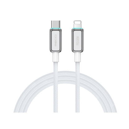Recci RS42CL Lamp Display Serisi Type-C to Lightning PD 30W Hızlı Şarj Özellikli Data ve Şarj Kablosu 1.5M