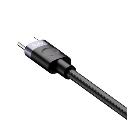 Recci RS50CC Type-C to Type-C PD Örgü Tasarımlı Hızlı Şarj Özellikli Data ve Şarj Kablosu 65W 1M