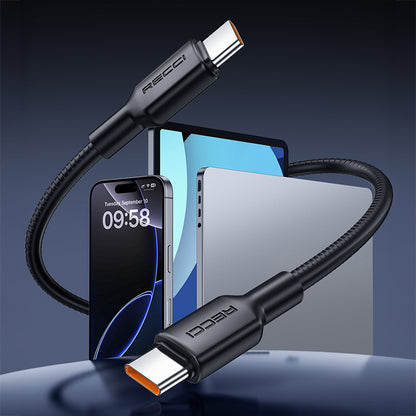 Recci RS56CC Type-C to Type-C PD Hızlı Şarj Özellikli Data ve Şarj Kablosu 100W 1.2M