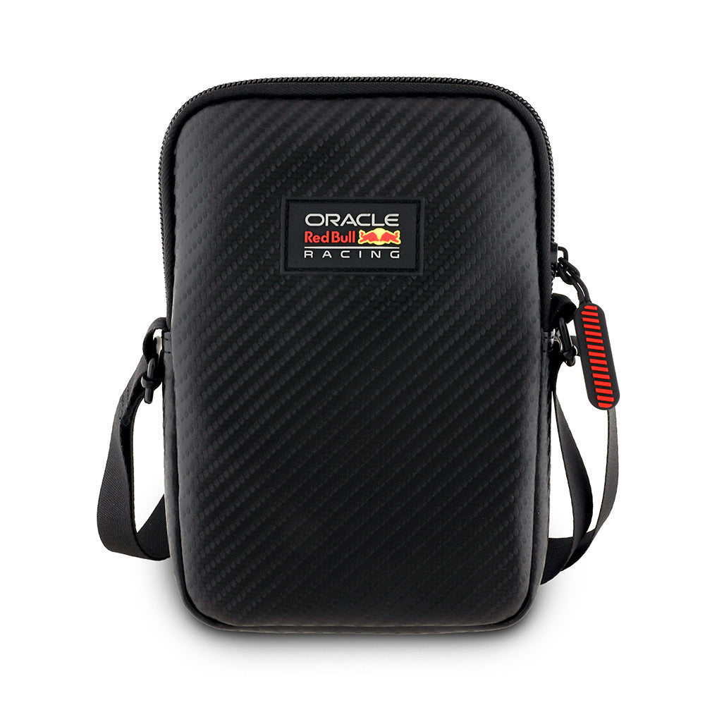 Redbull Orijinal Lisanslı PU Karbon Fiber Tasarımlı Çapraz Vücut Aksesuar Çantası