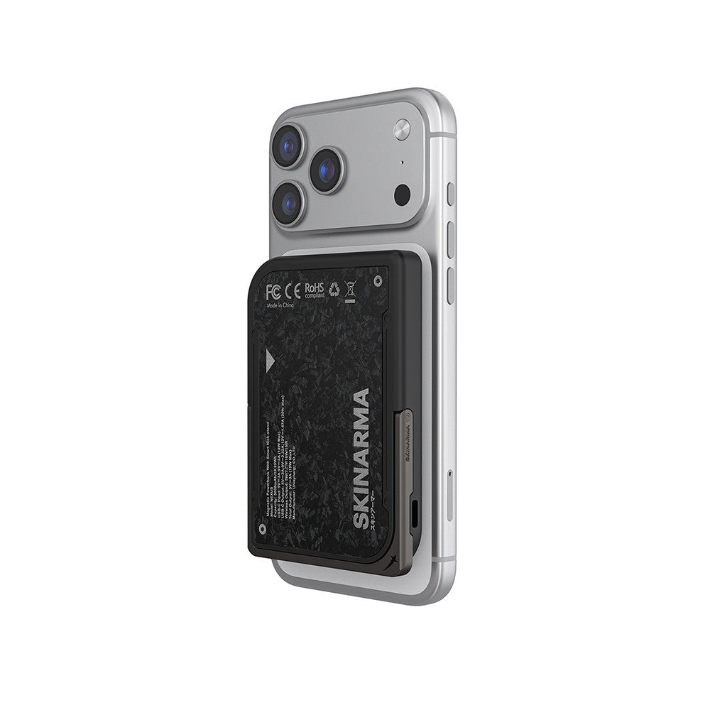 Skinarma Vektor Kablosuz ve PD Hızlı Şarj Özellikli Metal Standlı Taşınabilir Powerbank 15W 5000mAh