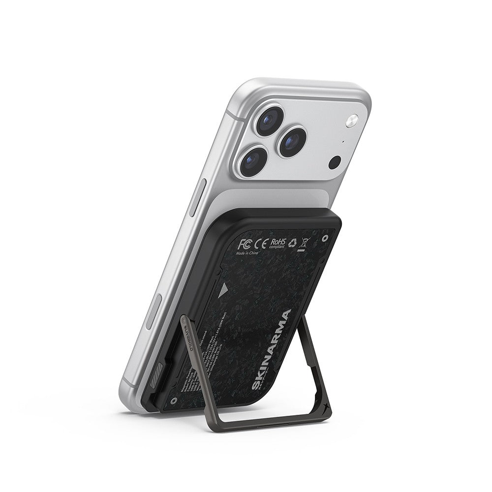 Skinarma Vektor Kablosuz ve PD Hızlı Şarj Özellikli Metal Standlı Taşınabilir Powerbank 15W 5000mAh