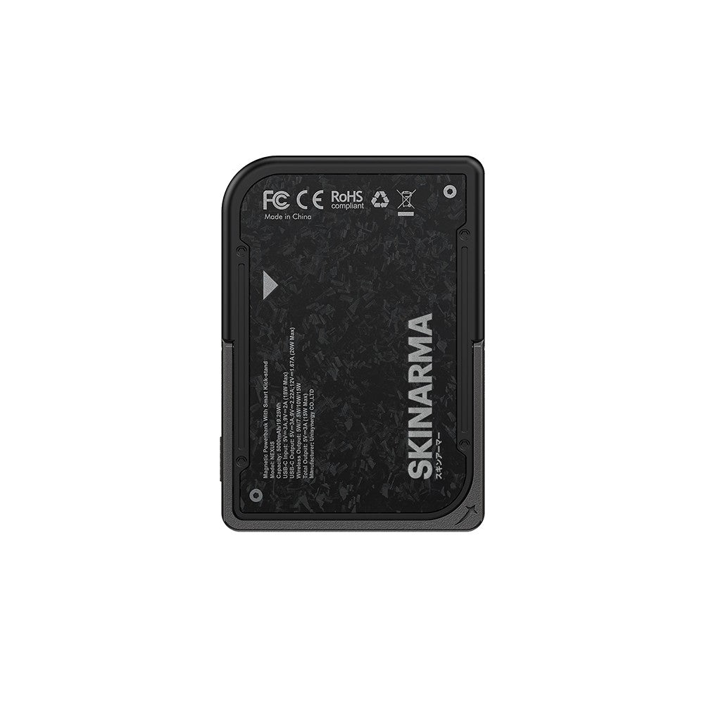 Skinarma Vektor Kablosuz ve PD Hızlı Şarj Özellikli Metal Standlı Taşınabilir Powerbank 15W 5000mAh