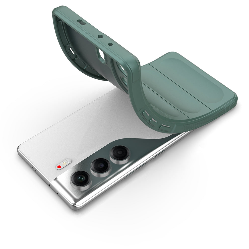 Tecno Camon 40 Pro Kılıf Esnek TPU Oyuklu Arka Yüzey Tasarımlı Zore Etnik Silikon Kılıf