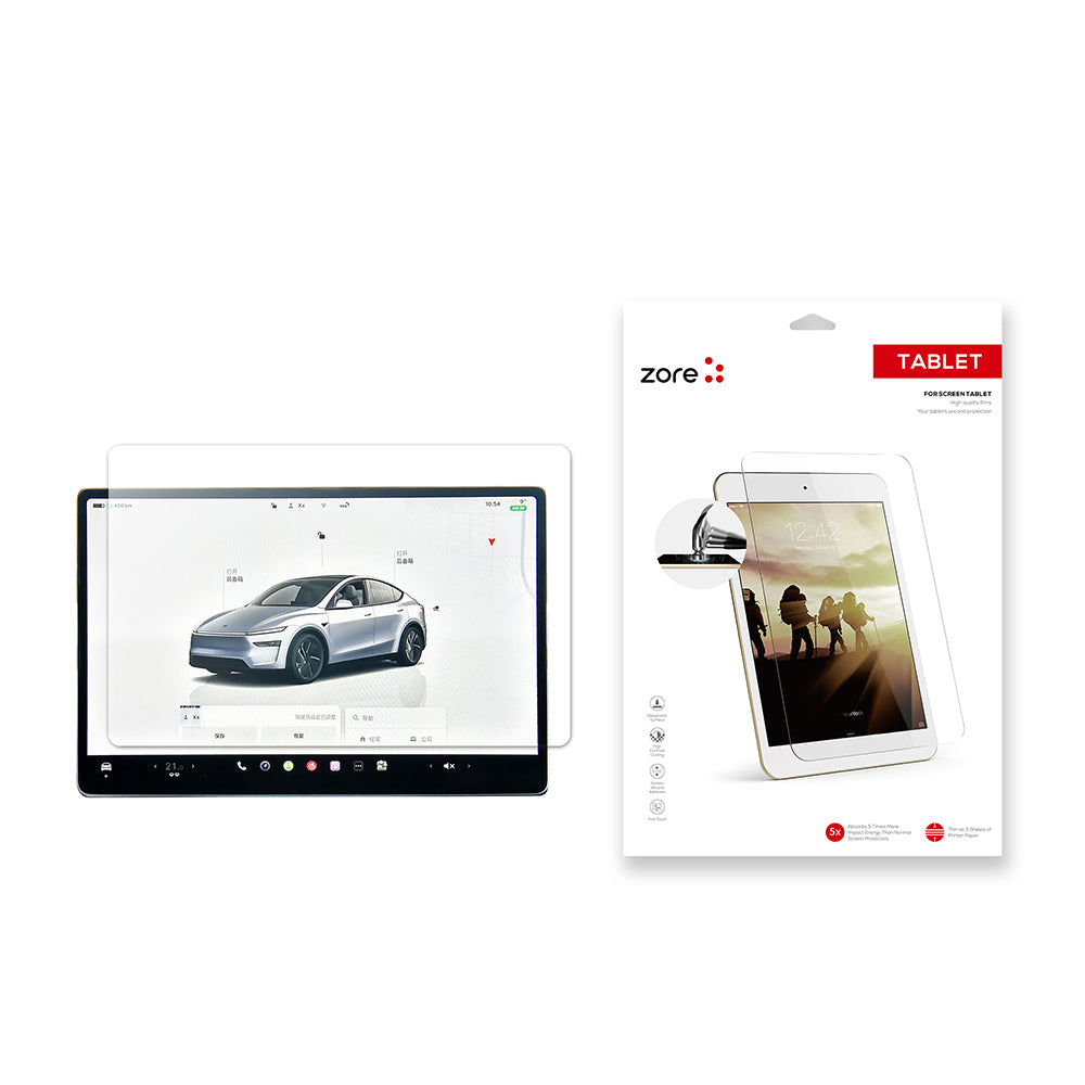 Tesla Model Y Zore Yeni Seri 2in1 Nano Araç Multimedya Ekran Koruyucu