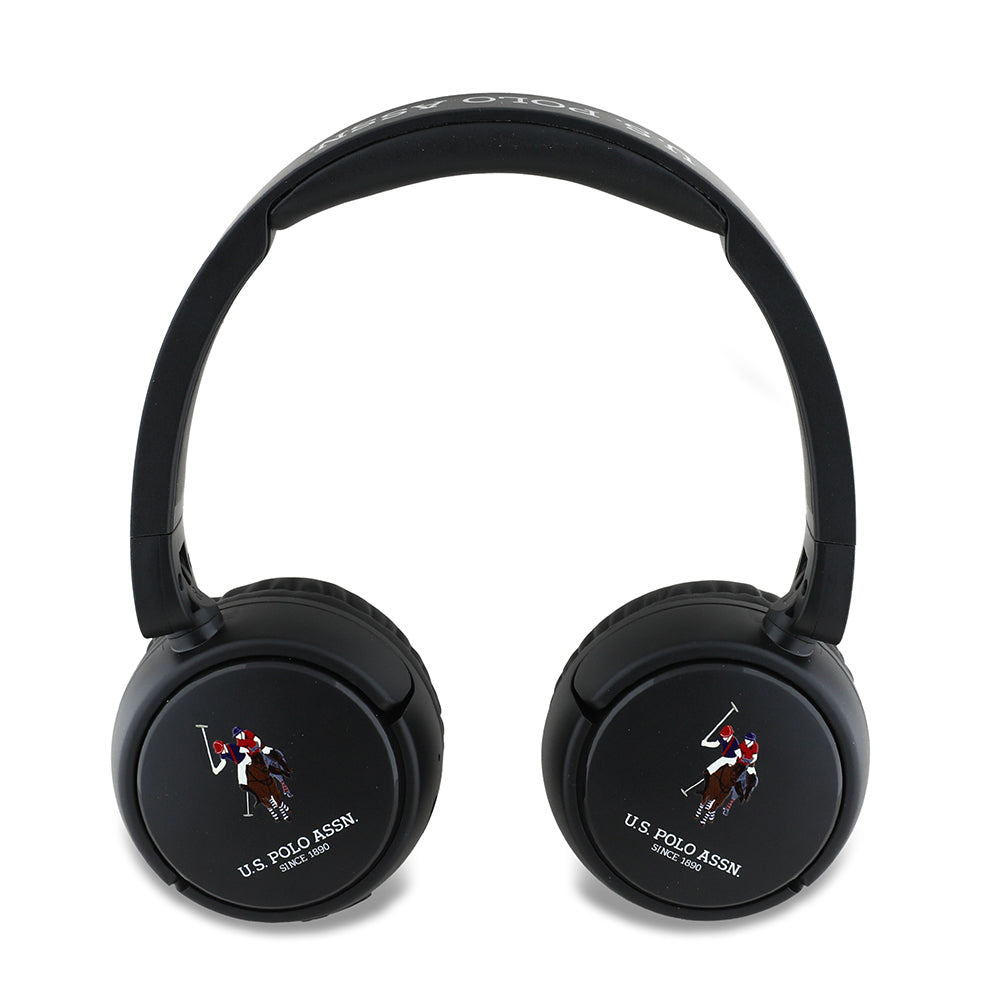 U.S Polo Assn. Orijinal Lisanslı Katlanabilir Ayarlanabilir Baskı Logolu Kulak Üstü Bluetooth Kulaklık v5.3