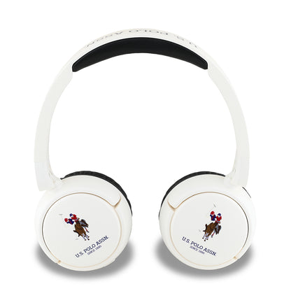 U.S Polo Assn. Orijinal Lisanslı Katlanabilir Ayarlanabilir Baskı Logolu Kulak Üstü Bluetooth Kulaklık v5.3