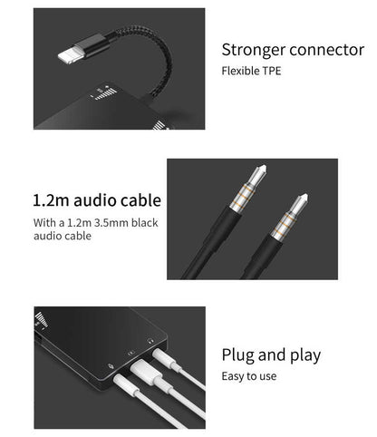Wiwu 3 in 1 Live Broadcast Lightning Ses Adaptörü