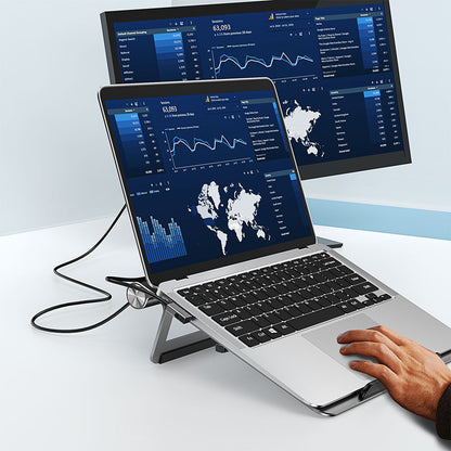 Wiwu A821CH 8in1 Hub Bağlantı İstasyonlu Notebook Laptop Standı PD3.0/USB3.0/RJ45 (1000Mbps)/SD/TF/HDMI (4K@30Hz)