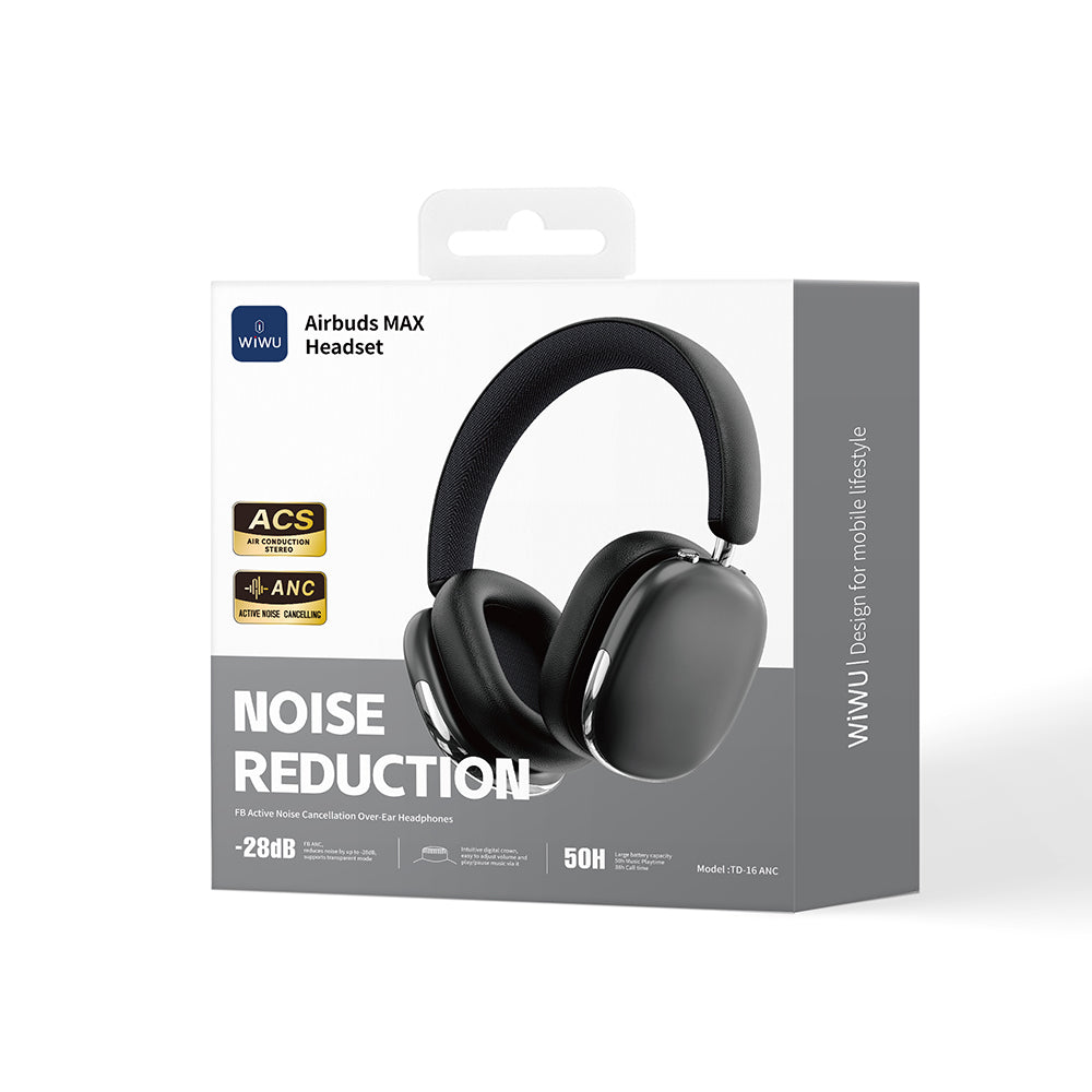 Wiwu Airbuds Max TD-16 ANC Aktif Gürültü Önleyicili Kulak Üstü Bluetooth Kulaklık v6.0