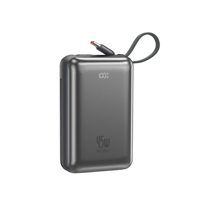 Wiwu AS-182 Galaxy Pro Max Serisi Type-C Lightning Çıkışlı Taşınabilir Powerbank PD 45W 20000mAh