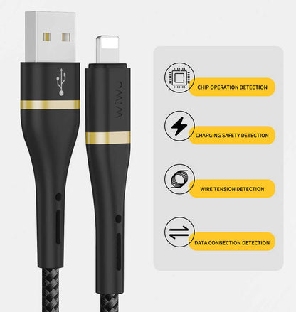 Wiwu ED-105 2 in 1 USB A- Type-C to Lightning Elite Data Kablo