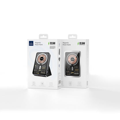 Wiwu JC-21 Hızlı Şarj Özellikli Şarj Göstergeli Standlı M-safe Wireless Powerbank 22.5W 10000mAh