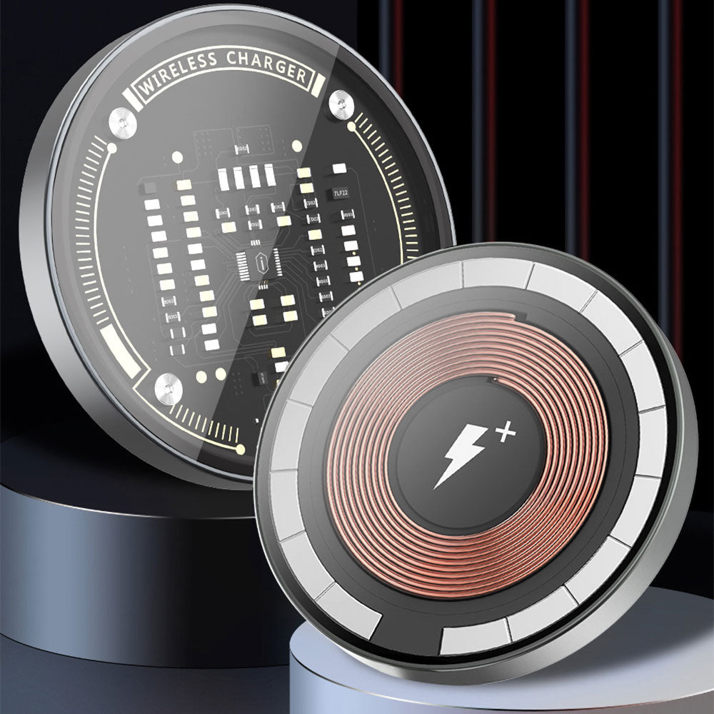 Wiwu M17 Magnetik Intelligent Transparan Wireless Şarj Ultra İnce Şeffaf 15W Android iOS Destekli