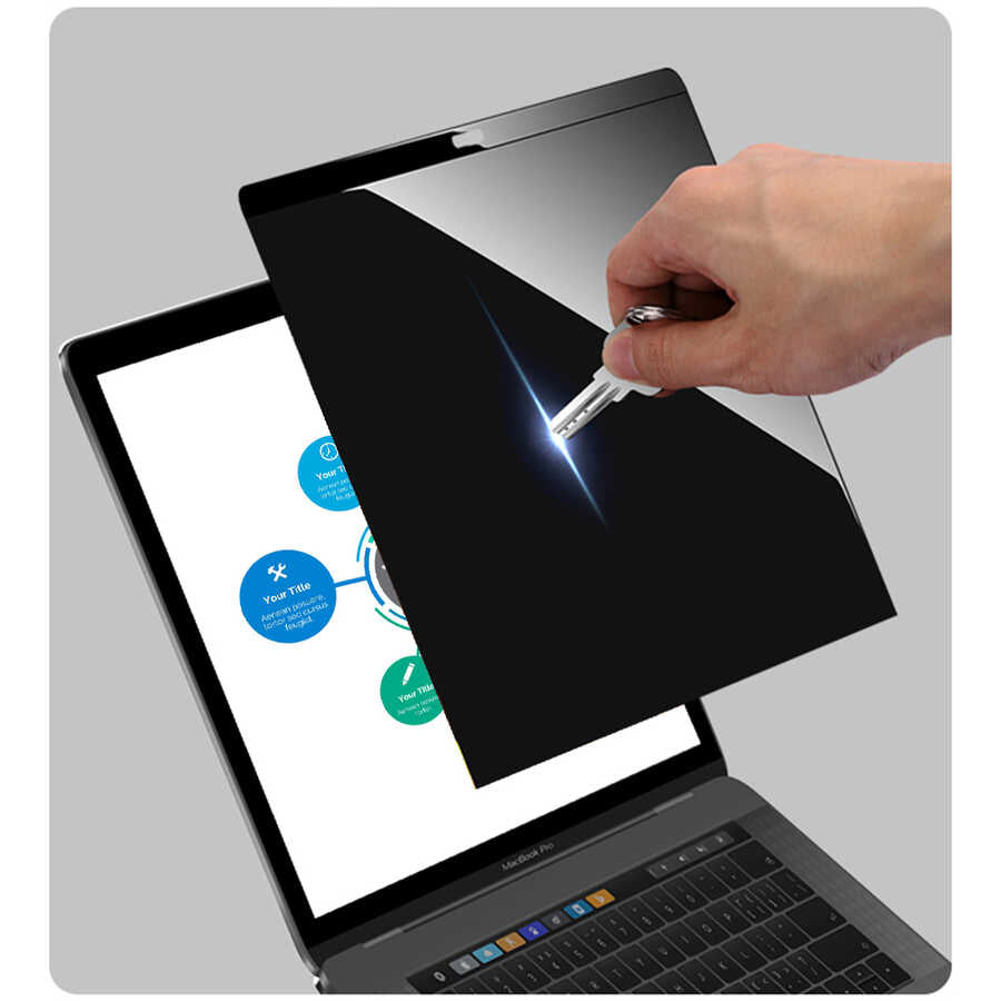 Macbook 13.3' New Pro Wiwu Privacy Ekran Koruyucu