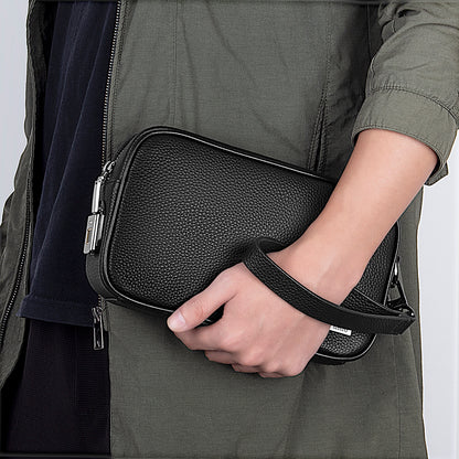 Wiwu Master Hakiki Deri Serisi Parmak İzi Kilitli Çok Fonksiyonlu Taşınabilir Mobil Aksesuar Çantası