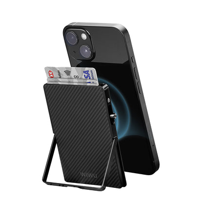 Wiwu MW-007 Warriors Pop-Up Buton Tasarımlı Magnetik Aramid Fiber Metal Standlı Kartlık