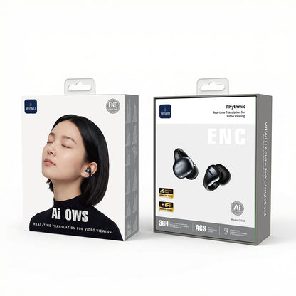 Wiwu O202 Rhythmo Serisi Gerçek Zamanlı Ai Çeviri Özellikli ENC Teknolojili Bluetooth Kulaklık v6.0