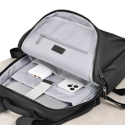 Wiwu Osun Serisi Metal Logolu PU Deri Laptop Sırt Çantası