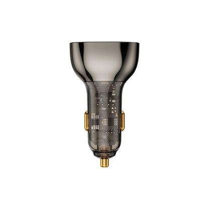 Wiwu PC700 Zhitou Serisi PD QC 3.0 Ultra Hızlı Şarj Şeffaf Görünümlü Araç Şarj Başlığı PD 30W