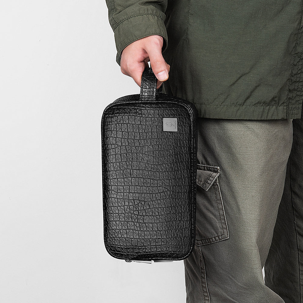 Wiwu Salem Serisi Parmak İzi Kilitli Çok Fonksiyonlu Taşınabilir Mobil Aksesuar Çantası