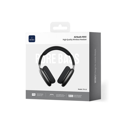 Wiwu TD-13 Airbuds Max Pure Bass Özellikli Kulak Üstü Bluetooth Kulaklık v6.0