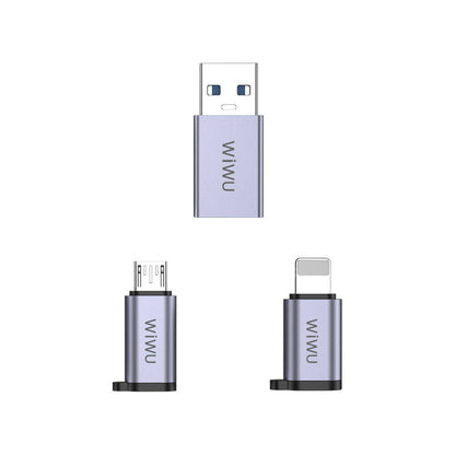 Wiwu Wi-C031 Concise Serisi 3in1 Type-C to USB-A/Micro Usb/Lightning Adaptör Paketi