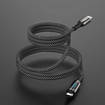 Wiwu Wi-C041 MagQ Çinko Alaşımlı Type-C to Type-C Hızlı Şarj Özellikli Data ve Şarj Kablosu 100W