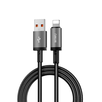 Wiwu Wi-C055 Titanlink Serisi USB-A to Lightning Hızlı Şarj Özellikli Data ve Şarj Kablosu 1M