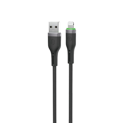 Wiwu Wi-C068 Orginlink Serisi LED Göstergeli USB-A to Lightning Hızlı Şarj Özellikli Data ve Şarj Kablosu 1M