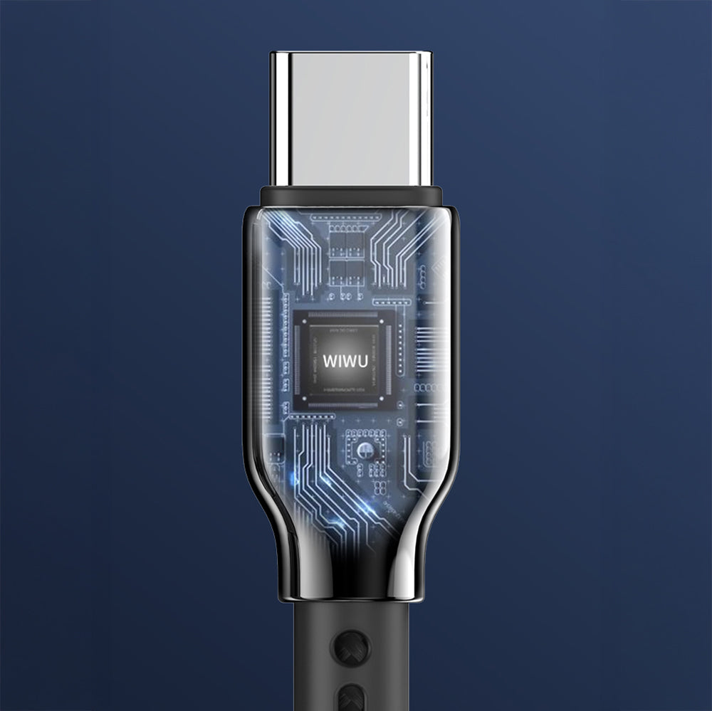 Wiwu Wi-C073 Drualink Serisi USB-A to Type-C Hızlı Şarj Özellikli Data ve Şarj Kablosu 3A 1M