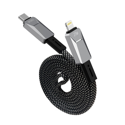 Wiwu Wi-C077 Cyberlink Serisi Type-C to Lightning Hızlı Şarj Özellikli Data ve Şarj Kablosu 27W 1M