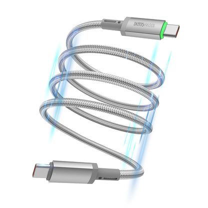 Wiwu Wi-C084 Maglink Serisi LED Göstergeli Type-C to Type-C Hızlı Şarj Özellikli Data ve Şarj Kablosu 100W 1M