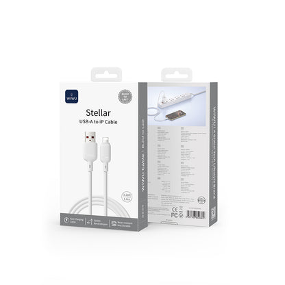 Wiwu Wi-C087 Stellar Serisi USB-A to Lightning Hızlı Şarj Özellikli Data ve Şarj Kablosu 1M
