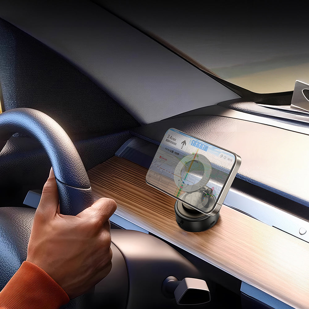 Wiwu Wi-CH056 Type-C Portlu Elektrikli Vakum Özellikli Magnetik Telefon Tutucu