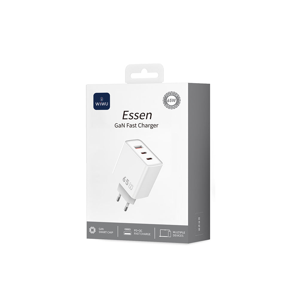 Wiwu Wi-G005 Essen Serisi GaN Tech PD Hızlı Şarj Özellikli Şarj Başlığı 65W