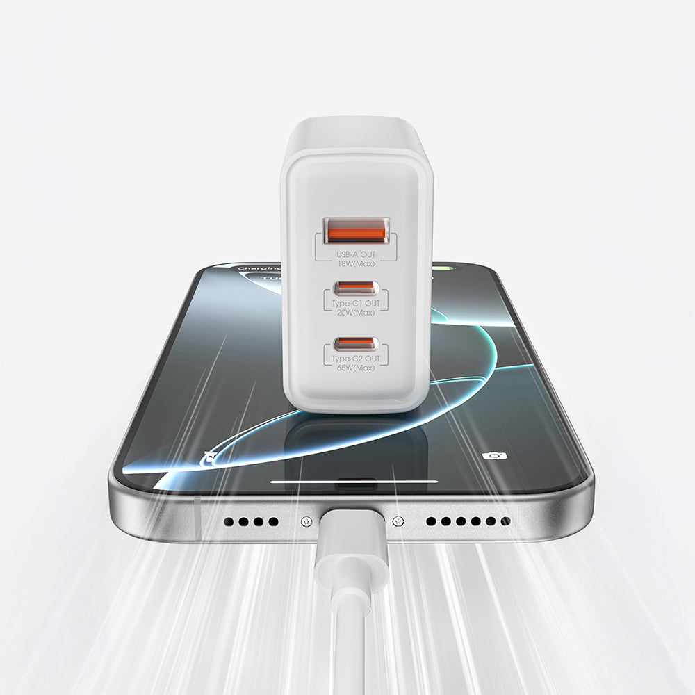 Wiwu Wi-G005 Essen Serisi GaN Tech PD Hızlı Şarj Özellikli Şarj Başlığı 65W