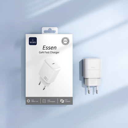 Wiwu Wi-G008 Essen Serisi GaN Tech PD Hızlı Şarj Özellikli Şarj Başlığı 30W