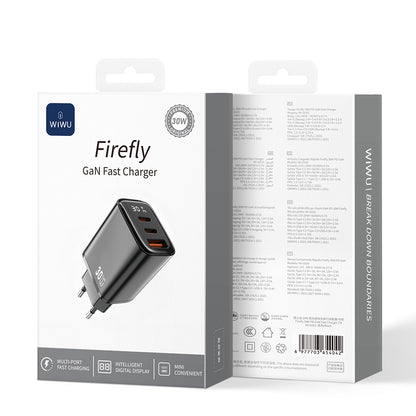 Wiwu Wi-G010 Firefly Serisi GaN Tech PD Hızlı Şarj Özellikli Şarj Başlığı 30W