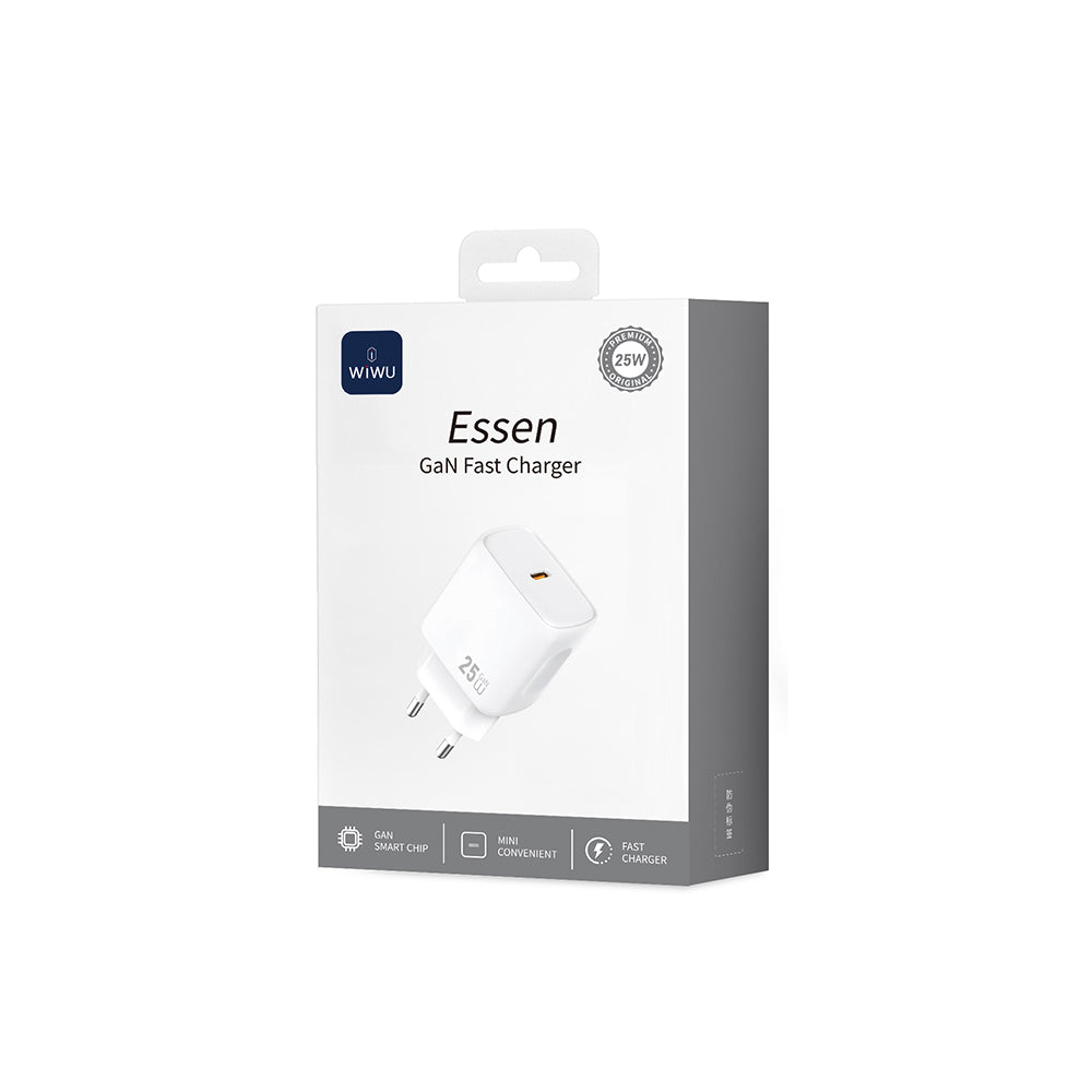 Wiwu Wi-G016 Essen Serisi GaN Tech PD Hızlı Şarj Özellikli Şarj Başlığı 25W